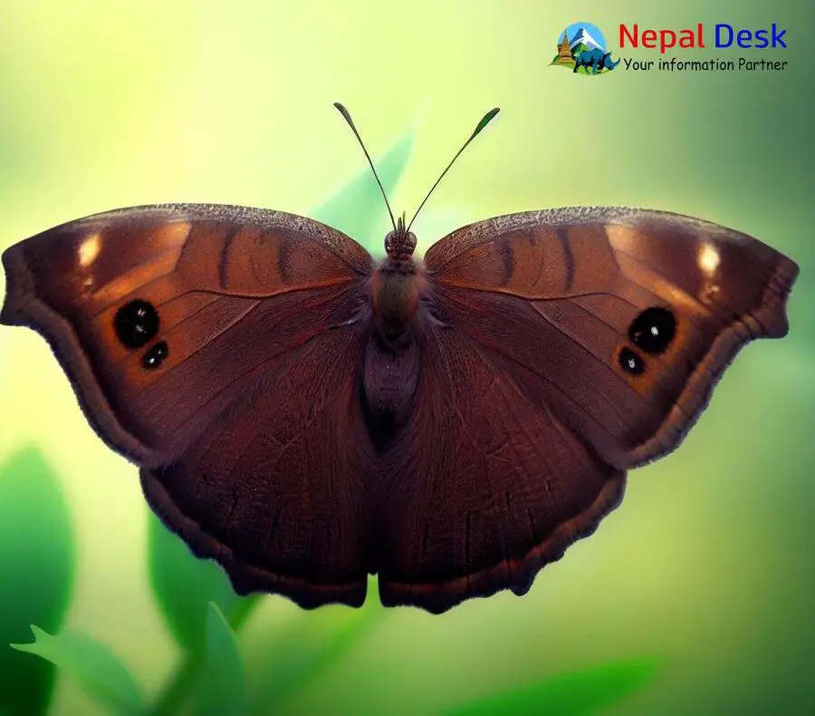 Common Evening Brown Butterfly A Nature Lover's Dream Nepal Desk